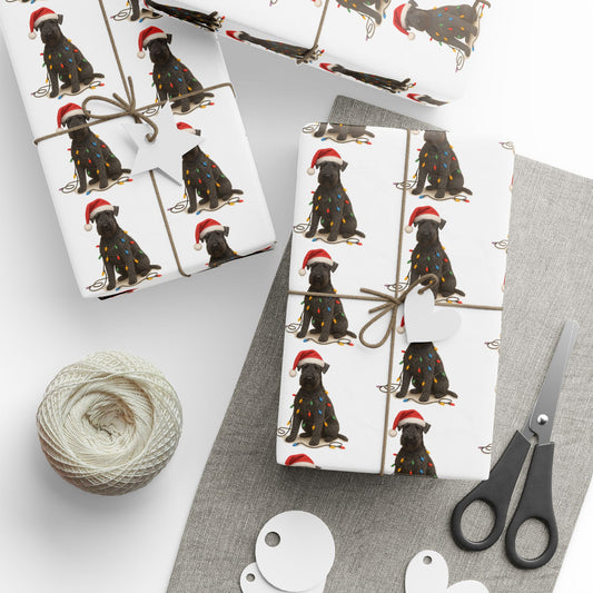 Kerry Blue Terrier Christmas Lights Wrapping Paper