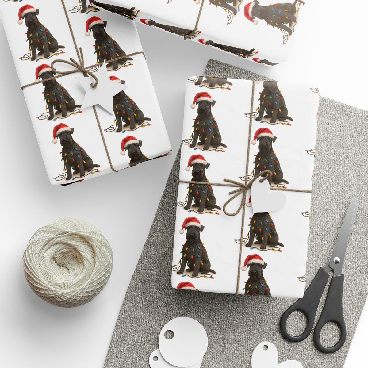 Kerry Blue Terrier Christmas Lights Wrapping Paper
