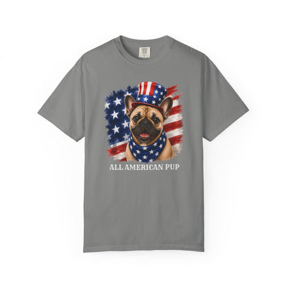 Patriotic French Bulldog All American Pup Shirt