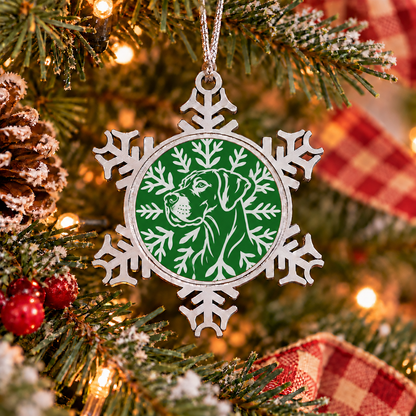 Great Dane Ornament, Pewter Snowflake Christmas Ornament, Great Dane Lover Gift