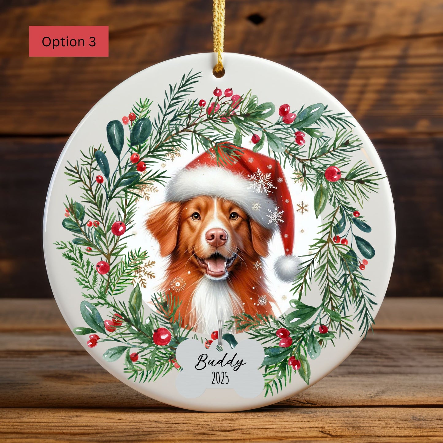 Personalized Nova Scotia Duck Tolling Retriever Christmas Ornament