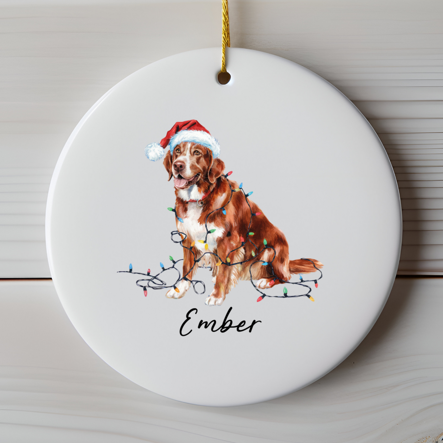 Nova Scotia Duck Tolling Retriever Ornament, Custom Dog Keepsake