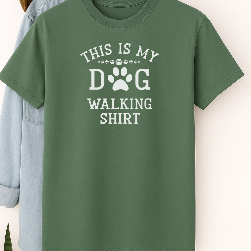 This Is My Dog Walking Shirt – Funny Paw Print T-Shirt for Dog Lovers & Pet Parents