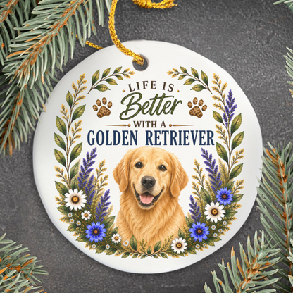 Golden Retriever Ornament, Golden Retriever Lover Gift, Dog Mom Gift, Golden Keepsake