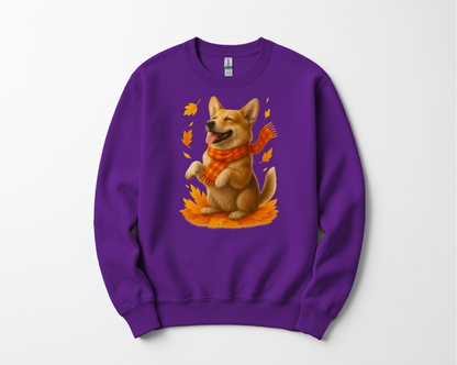 Corgi Autumn Sweatshirt, Dog Lover Fall Apparel, Cozy Pet Sweater, Cute Corgi Shirt Gift, Autumn Dog Fashion