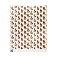 Load image into Gallery viewer, Basset Hound Christmas Lights Wrapping Paper
