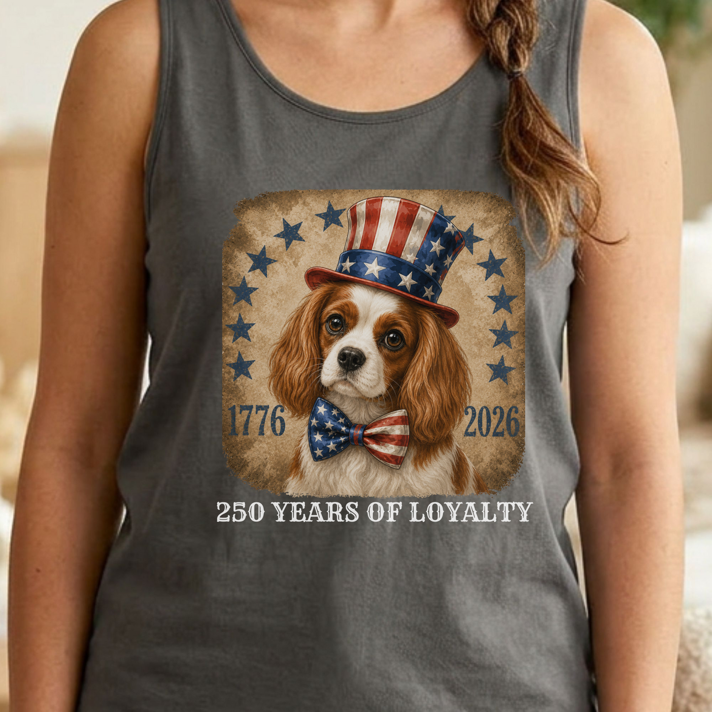 Blenheim Cavalier Patriotic Tank Top, 250 Years of Loyalty