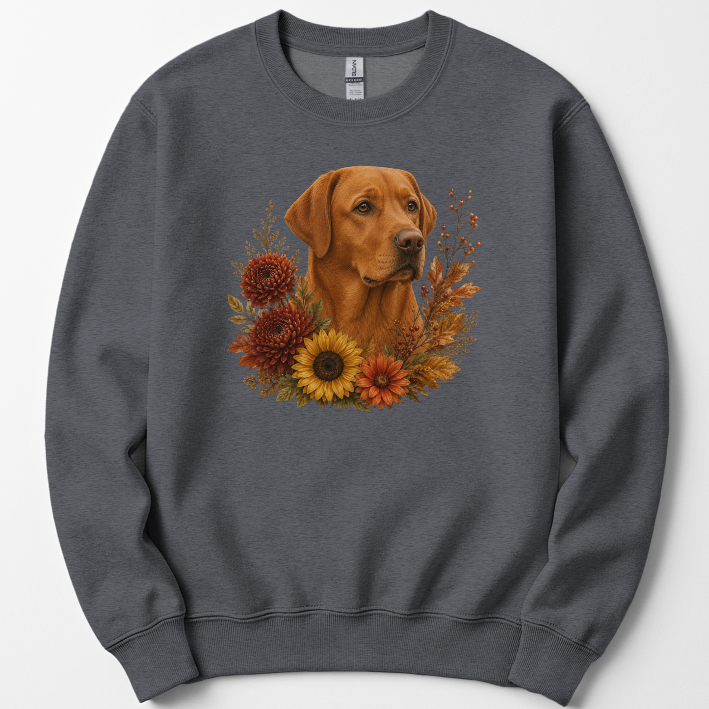 Fox Red Labrador Autumn Floral Sweatshirt
