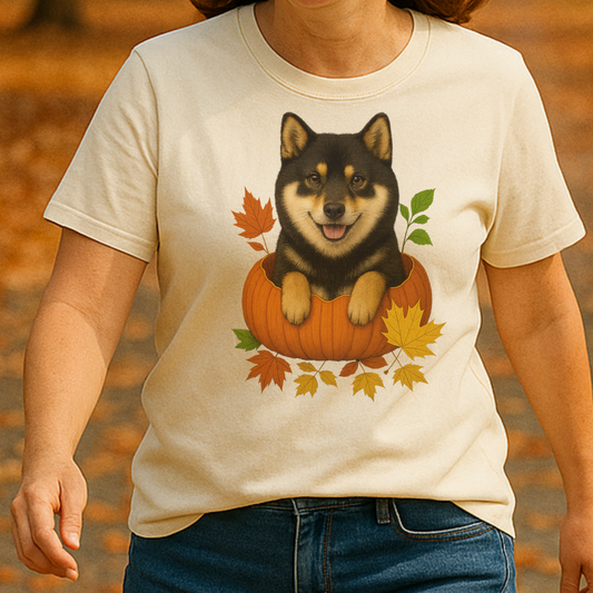 Shiba Inu Pumpkin Shirt, Cute Fall Dog Lover T-Shirt for Shiba Moms and Dads