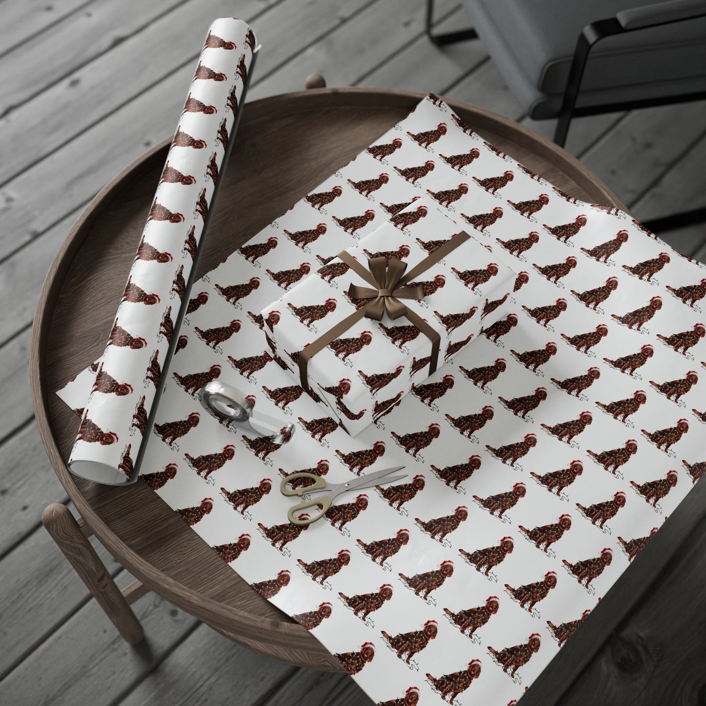 Irish Setter Christmas Lights Wrapping Paper