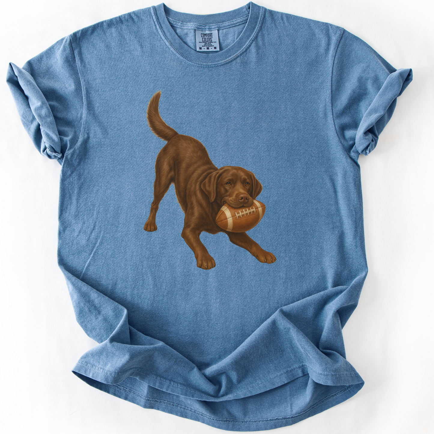 Chocolate Lab Football Shirt