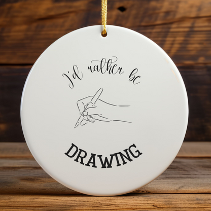Drawing Ornament, Sketch Ornament, Artist Gift, Crafty Gift, Doodle Decoration, Drawing Lover Gift