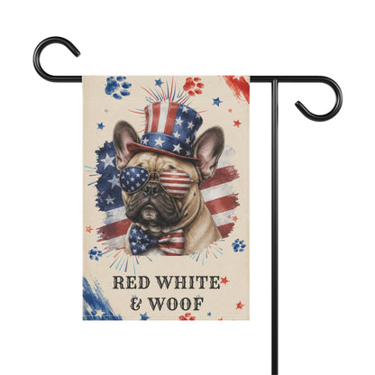 Patriotic French Bulldog Garden Flag
