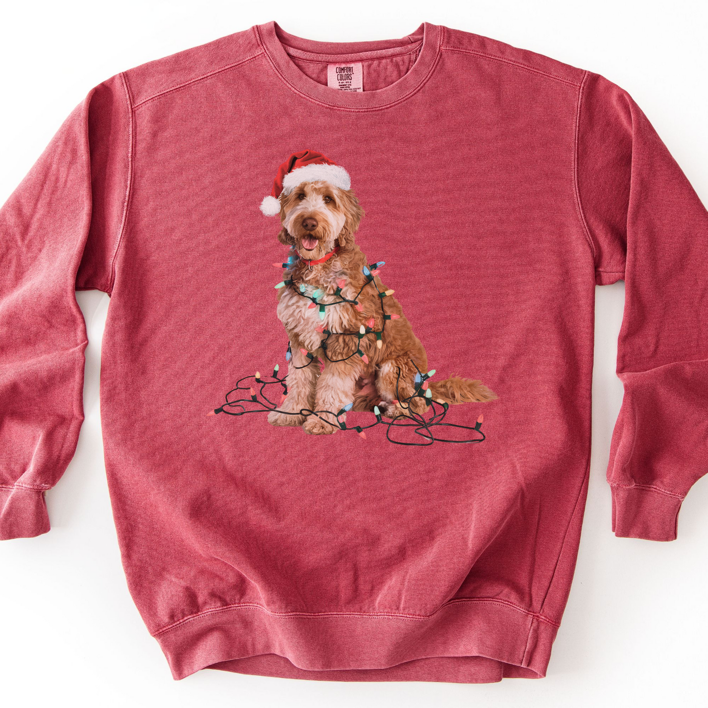 Goldendoodle Christmas Lights Sweatshirt