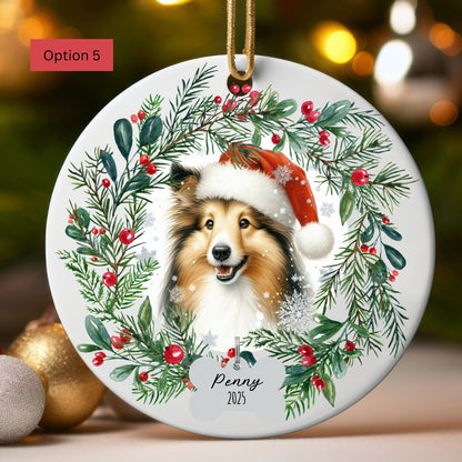 Personalized Sheltie Christmas Ornament