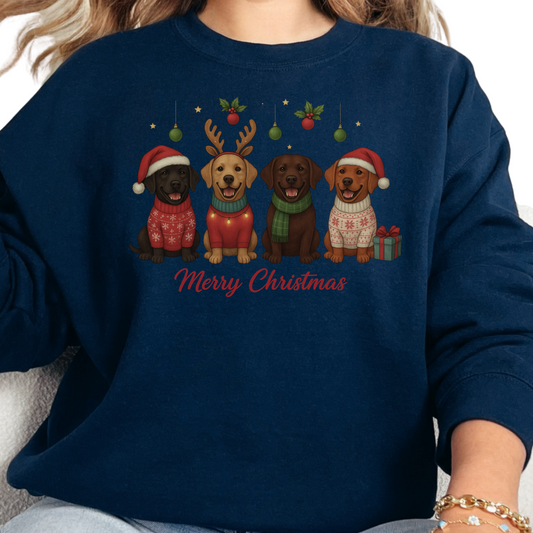 Merry Christmas Labrador Hoodie, Sweatshirt or Tee