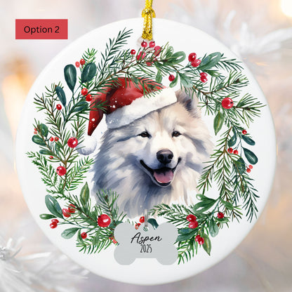 Personalized Samoyed Christmas Ornament