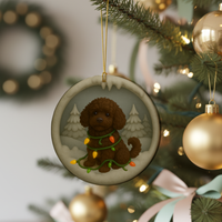 Load image into Gallery viewer, Personalized Portuguese Water Dog Christmas 3D Clay-Style Dog Keepsake