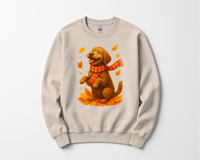 Load image into Gallery viewer, Portuguese Water Dog Autumn Shirt, Cozy Fall Dog Sweatshirt, Cute Brown Dog Lover Gift, Seasonal Apparel Pullover

