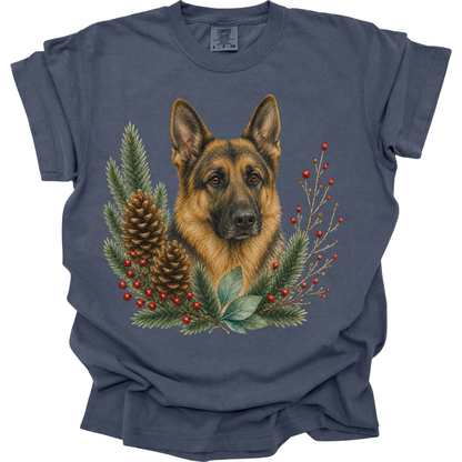 German Shepherd Christmas Shirt, German Shepherd Dog Mom Tee, Holiday Dog Lover Gift