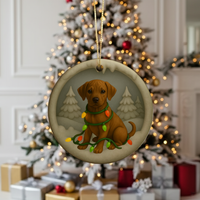 Load image into Gallery viewer, Personalized Rhodesian Ridgeback Christmas 3D Clay-Style Dog Keepsake