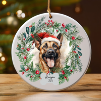 Load image into Gallery viewer, Personalized Belgian Malinois Christmas Ornament
