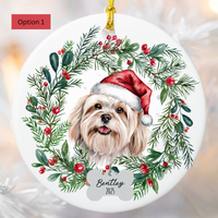 Load image into Gallery viewer, Personalized Lhasa Apso Christmas Ornament, Custom Dog Ornament, Holiday Pet Keepsake, Unique Pet Lover Gift, Cute Dog Tree Decor
