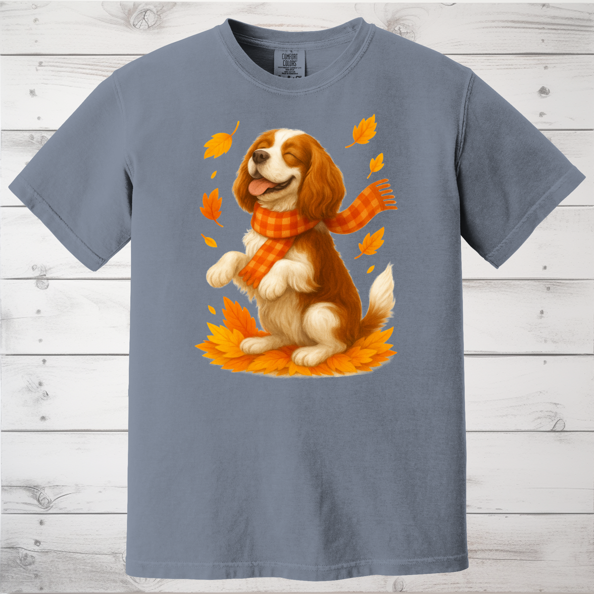 Cavalier King Charles Autumn Shirt, Cozy Spaniel Sweatshirt, Fall Dog Lover Apparel, Cavalier Leaves Gift, Cute Dog Clothing