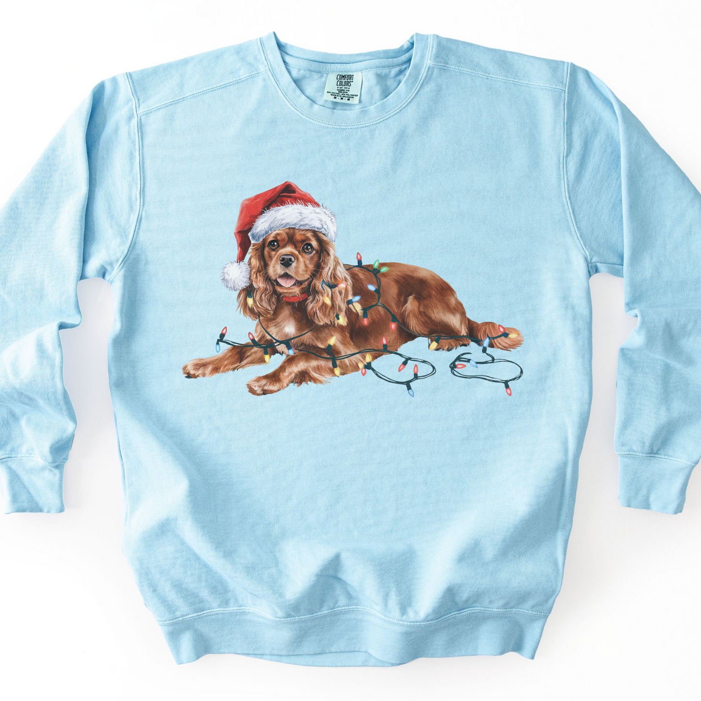 Ruby Cavalier Christmas Lights Sweatshirt