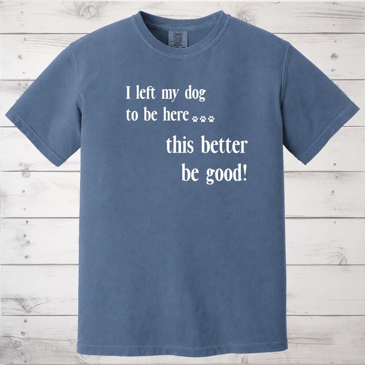 Funny Dog Lover Shirt for Introverts & Pet Parents, I Left My Dog to Be Here T-Shirt