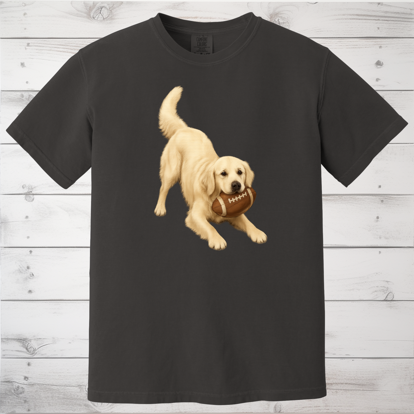 English Cream Golden Retriever Football Shirt