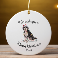 Load image into Gallery viewer, Christmas Labradoodle Ornament, Christmas Lights Dog Keepsake
