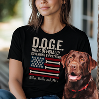 Load image into Gallery viewer, Personalized DOGE Dog Shirt Dogs Officially Governing Everything Tee
