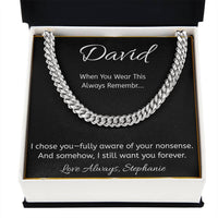 Load image into Gallery viewer, Funny Personalized Message Card Necklace – “I Chose You” Gift