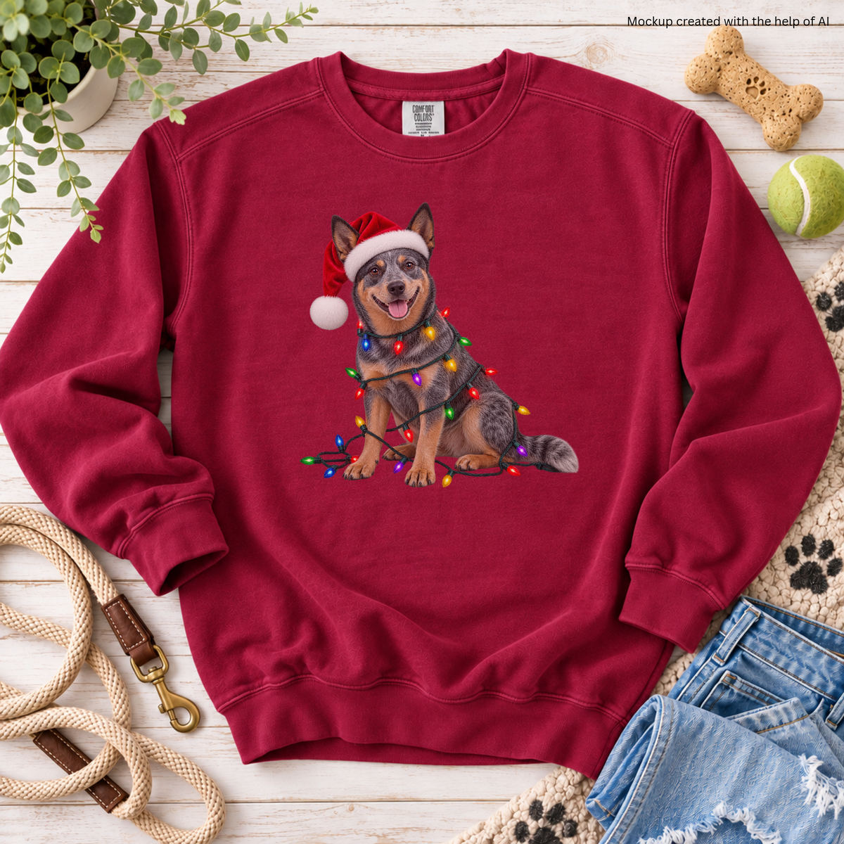 Australian Cattle Dog Christmas Sweatshirt, Blue Heeler Holiday Crewneck, Festive Dog Lover Gift