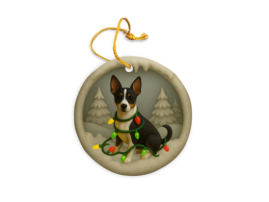 Personalized Rat Terrier Christmas  3D Clay-Style Dog Keepsake