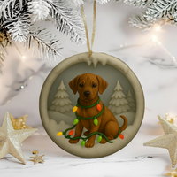 Load image into Gallery viewer, Personalized Rhodesian Ridgeback Christmas 3D Clay-Style Dog Keepsake