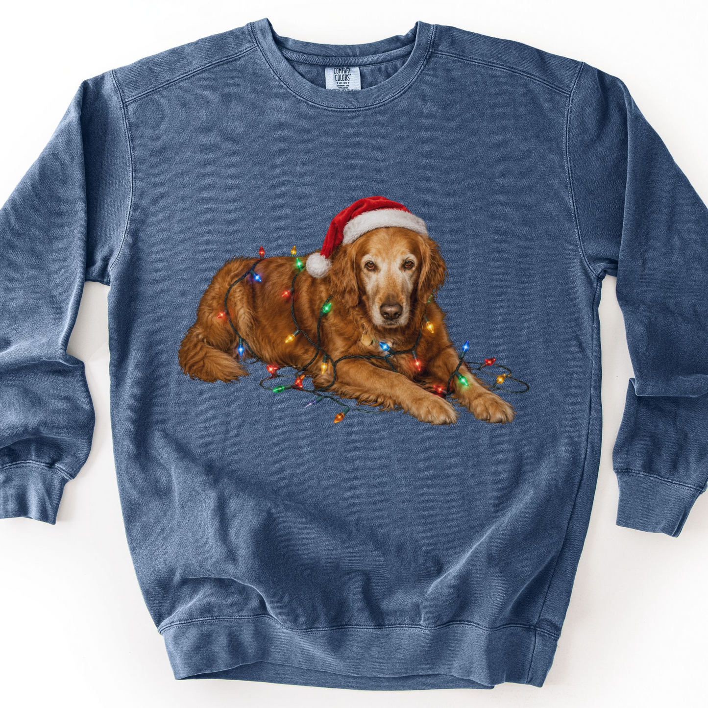 Personalized Dog Photo Christmas Sweatshirt Custom Pet Holiday Crewneck Gift