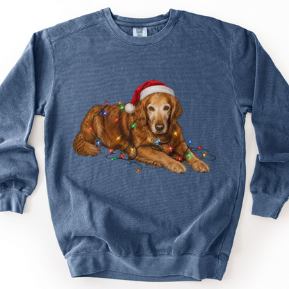 Personalized Dog Photo Christmas Sweatshirt Custom Pet Holiday Crewneck Gift