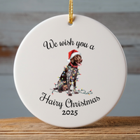 Load image into Gallery viewer, Christmas German Shorthaired Pointer Ornament, Christmas Lights Dog Keepsake
