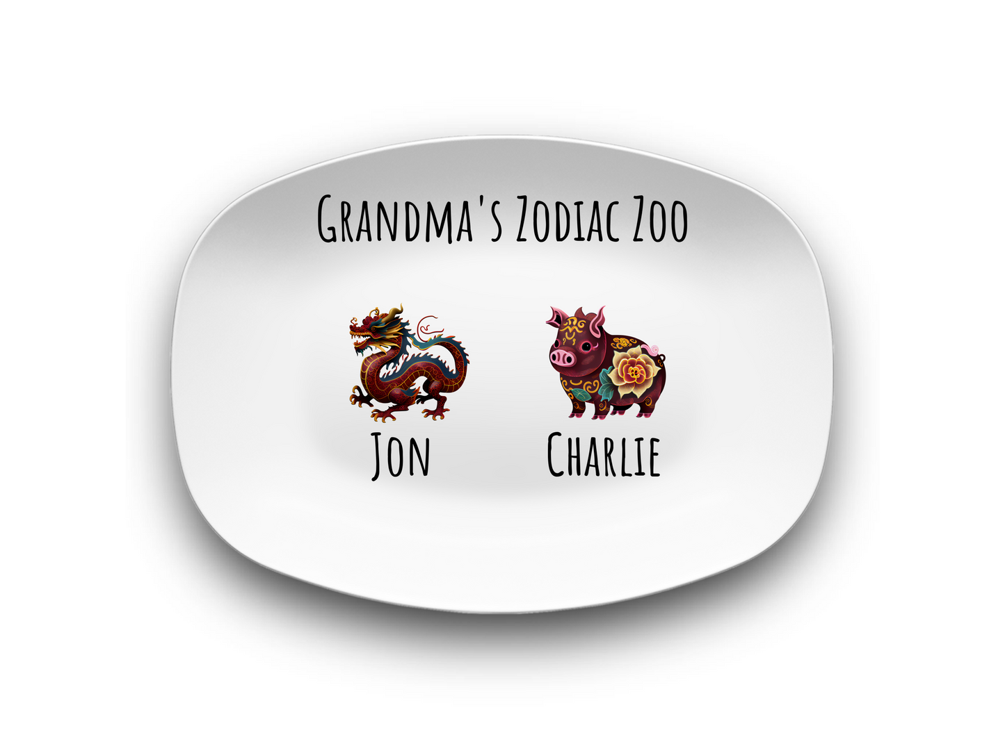 Personalized Grandmas Zodiac Zoo Plate