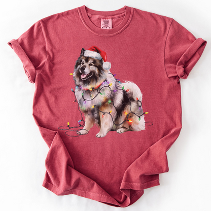 Christmas Keeshond Shirt, Christmas Lights Dog Shirt, Christmas Dog, Keeshond Mom Shirt, Gift for Dog Lover, Keeshond