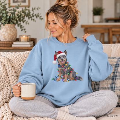 Australian Cattle Dog Christmas Sweatshirt, Blue Heeler Holiday Crewneck, Festive Dog Lover Gift