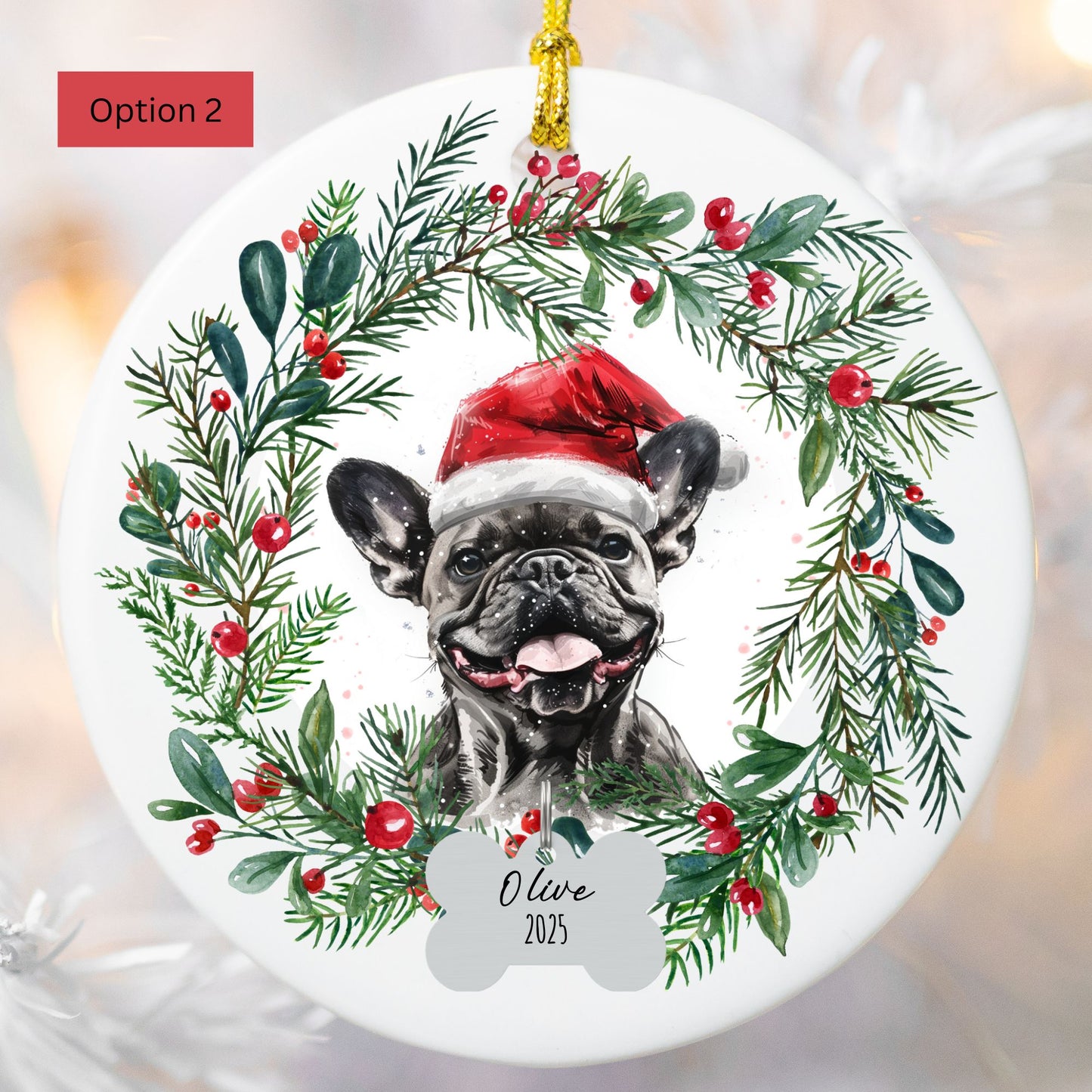 Personalized French Bulldog Ornament