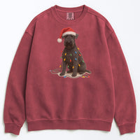 Load image into Gallery viewer, Kerry Blue Terrier Christmas Sweatshirt, Holiday Dog Lover Sweater, Cozy Festive Apparel, Santa Hat Dog Gift, Pet Parent
