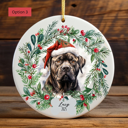 Personalized Cane Corso Christmas Ornament
