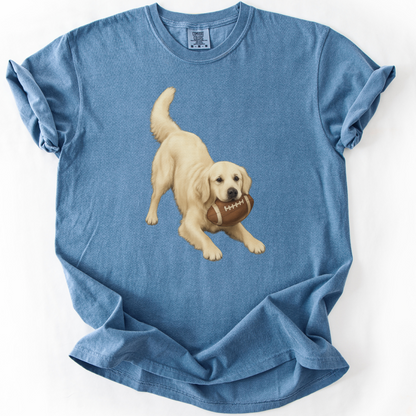 English Cream Golden Retriever Football Shirt