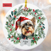 Load image into Gallery viewer, Personalized Yorkshire Terrier Christmas Ornament