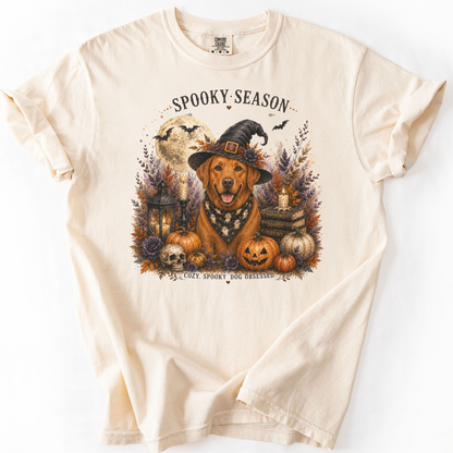 Fox Red Lab Spooky Season Dog Mom Halloween Shirt