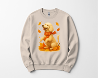 Load image into Gallery viewer, Poodle Autumn Shirt, Cozy Poodle Sweatshirt, Fall Dog Lover Apparel, Poodle Leaves Gift, Cute Dog Clothing, Autumn Vibes Sweatshirt
